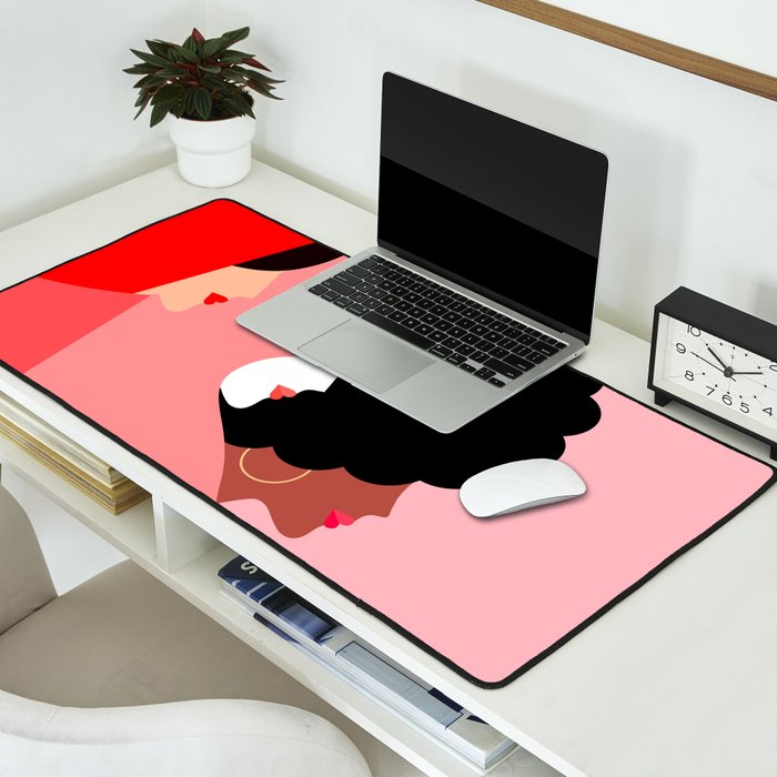 Girl Power we persist  #girlpower Desk Mat Gallery Image 2
