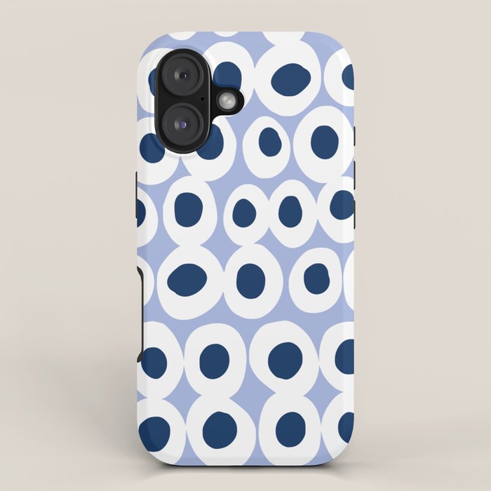 Wonderful bold dots blue iPhone Case Gallery Image 1