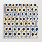 Wonderful bold dots blue Wood Wall Art Gallery Image 1