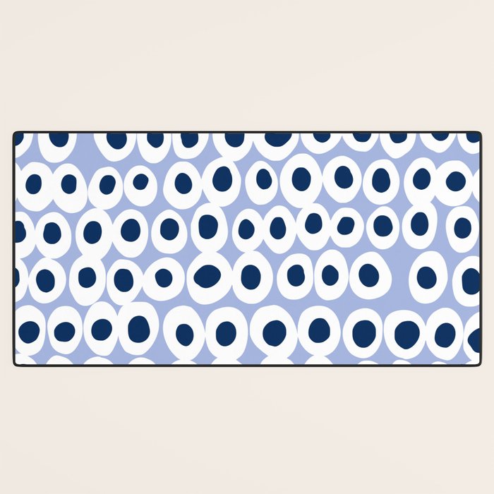 Wonderful bold dots blue Desk Mat Gallery Image 3