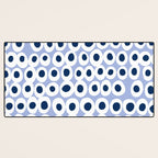 Wonderful bold dots blue Desk Mat Gallery Image 3