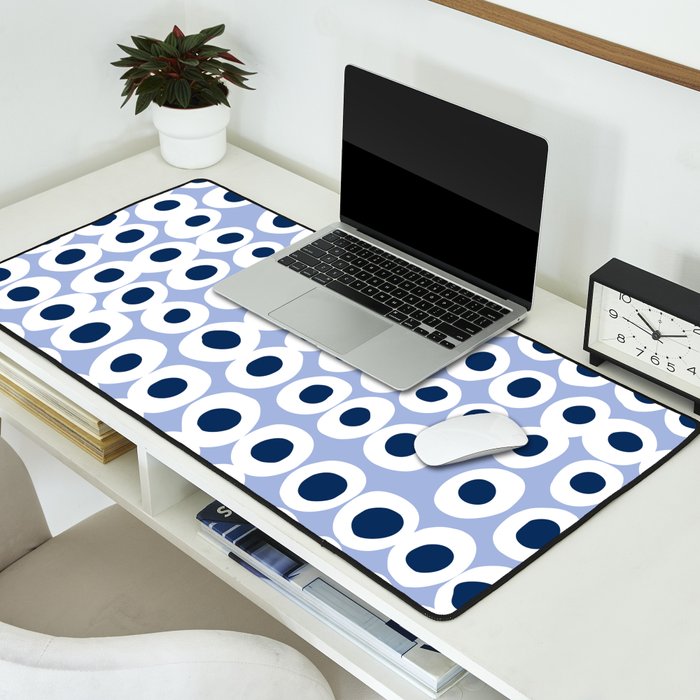 Wonderful bold dots blue Desk Mat Gallery Image 2