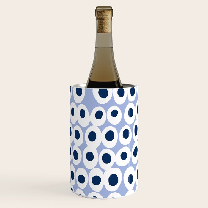 Wonderful bold dots blue Wine Chiller Gallery Image 2