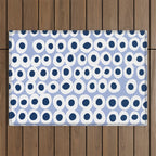 Wonderful bold dots blue Outdoor Rug Gallery Image 1