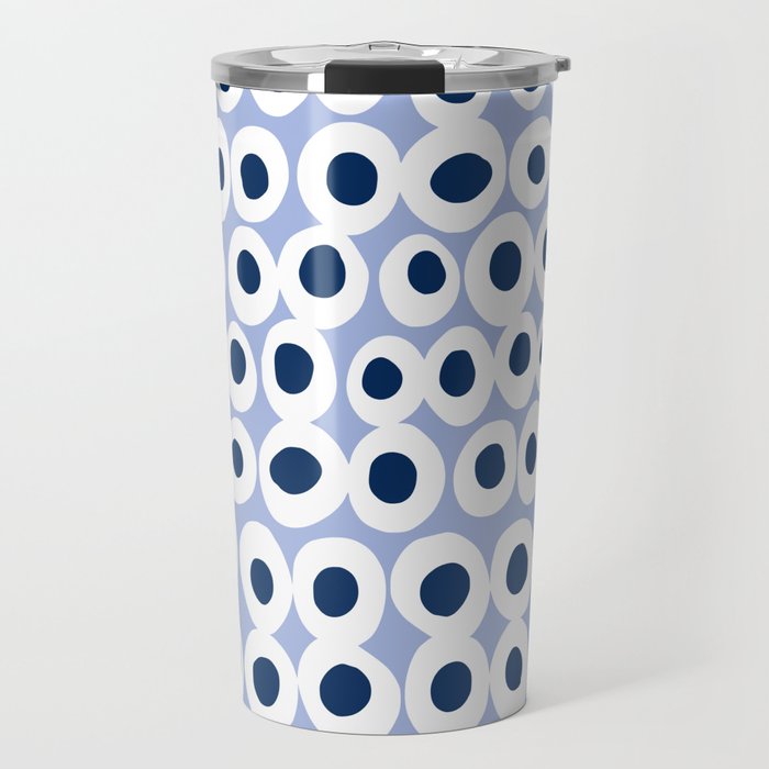 Wonderful bold dots blue Travel Mug Gallery Image 1