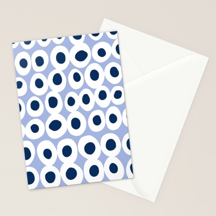 Wonderful bold dots blue Stationery Card Gallery Image 2