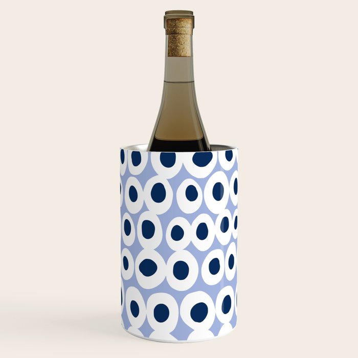Wonderful bold dots blue Wine Chiller Gallery Image 1