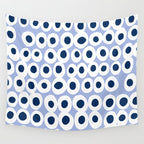 Wonderful bold dots blue Wall Tapestry Gallery Image 4