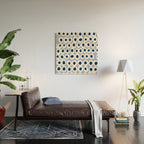 Wonderful bold dots blue Wood Wall Art Gallery Image 2