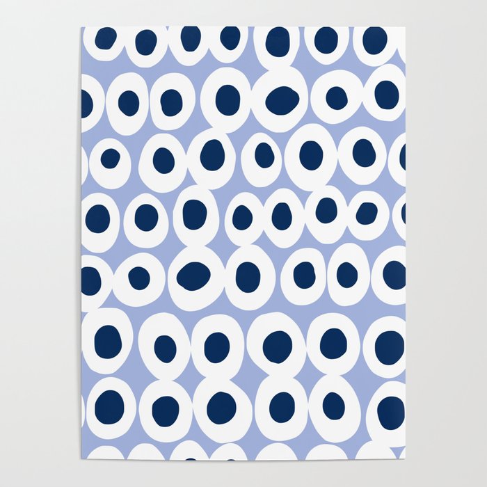 Wonderful bold dots blue Poster Gallery Image 4