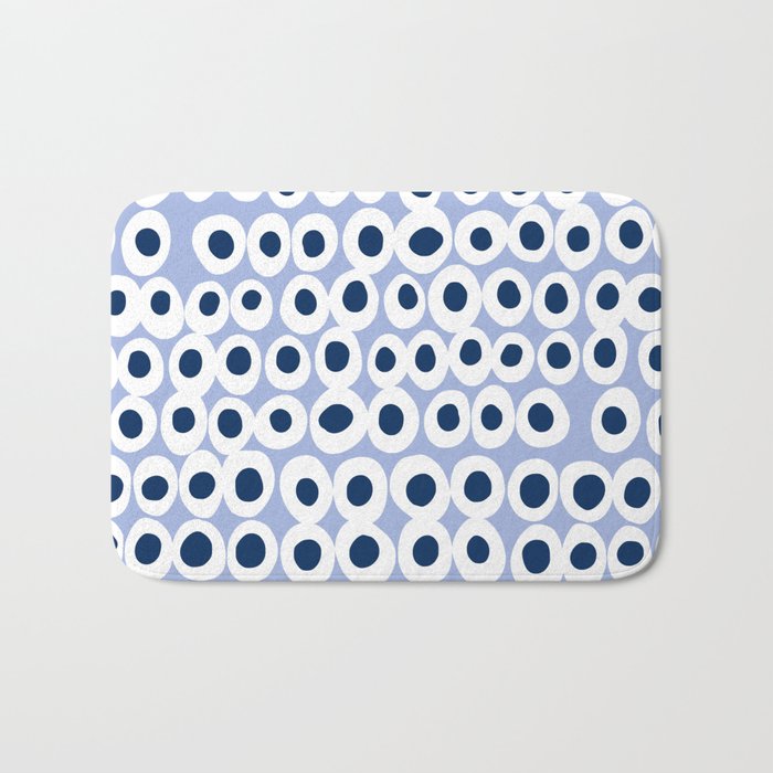 Wonderful bold dots blue Bath Mat Gallery Image 1