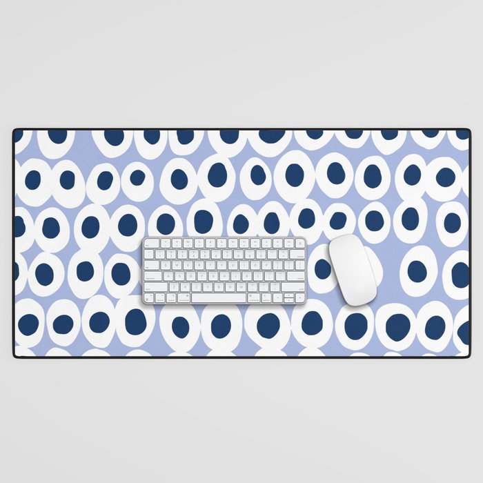 Wonderful bold dots blue Desk Mat Gallery Image 1