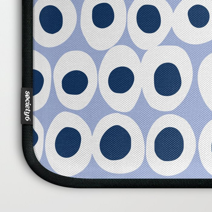 Wonderful bold dots blue Laptop Sleeve Gallery Image 3