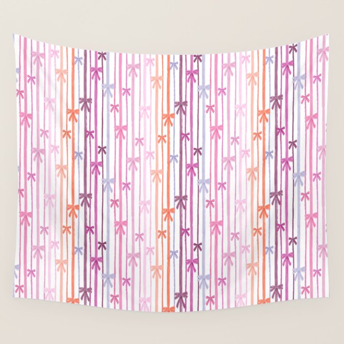 Bow Stripes Wall Tapestry Gallery Image 1