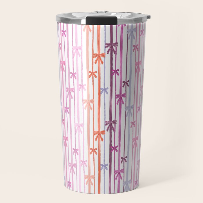 Bow Stripes Travel Mug Gallery Image 1