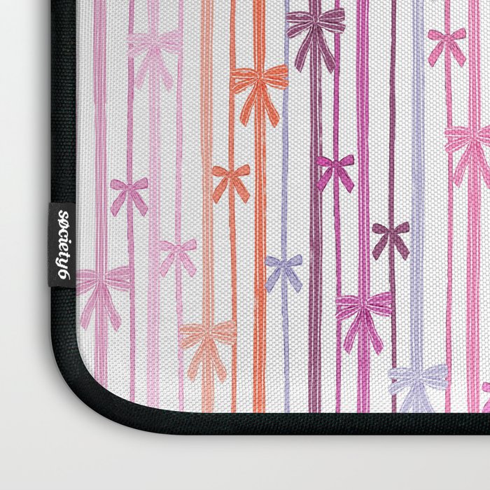 Bow Stripes Laptop Sleeve Gallery Image 3