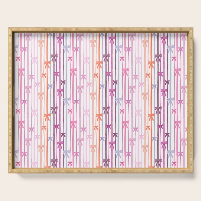 Bow Stripes Serving Tray Gallery Image 1