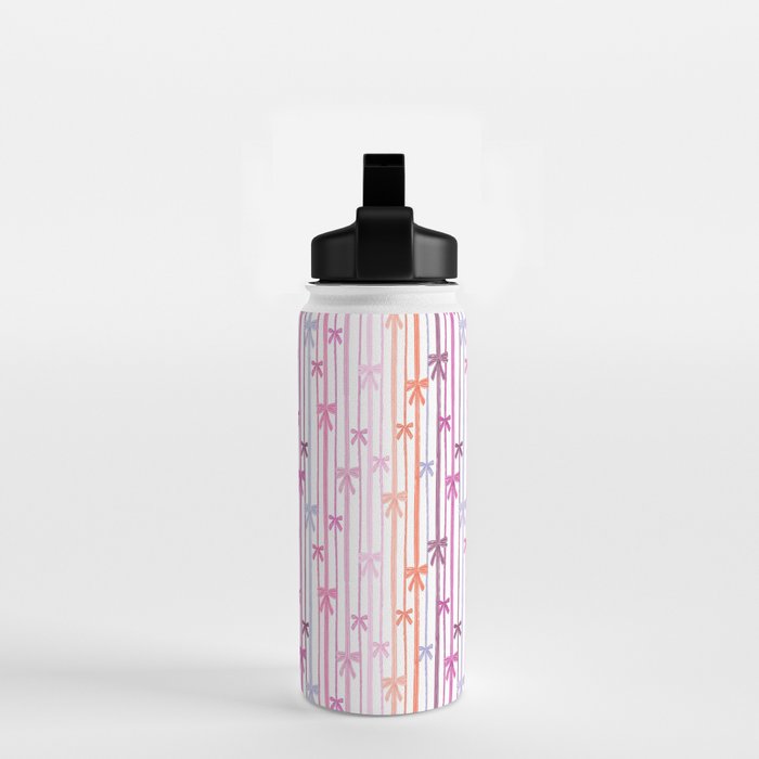 Bow Stripes Water Bottle Gallery Image 2