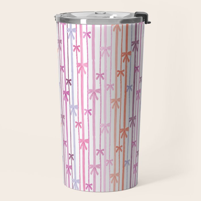 Bow Stripes Travel Mug Gallery Image 2