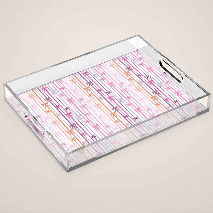 Bow Stripes Acrylic Tray Gallery Image 1