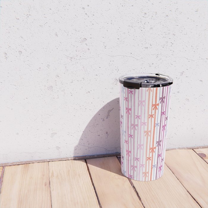 Bow Stripes Travel Mug Gallery Image 4