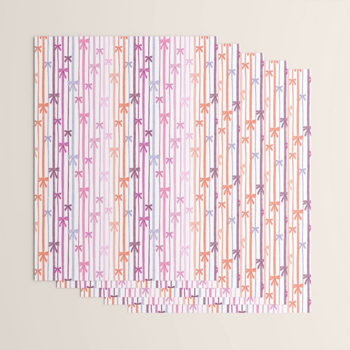 Bow Stripes Wrapping Paper Gallery Image 3