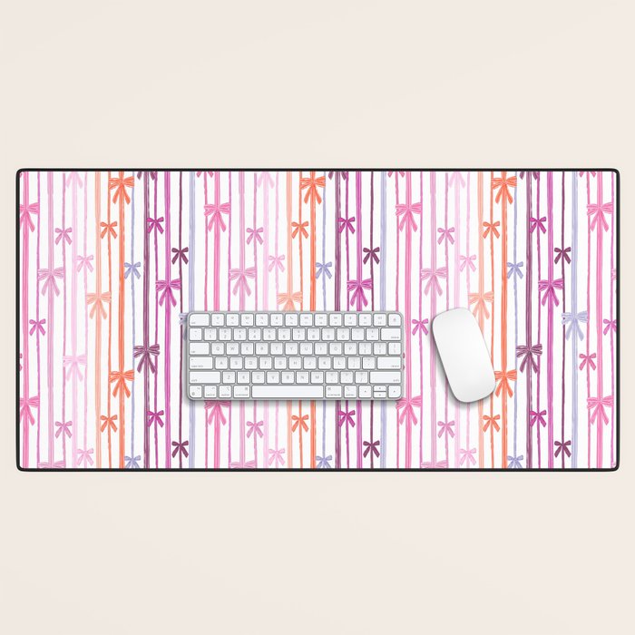 Bow Stripes Desk Mat Gallery Image 1