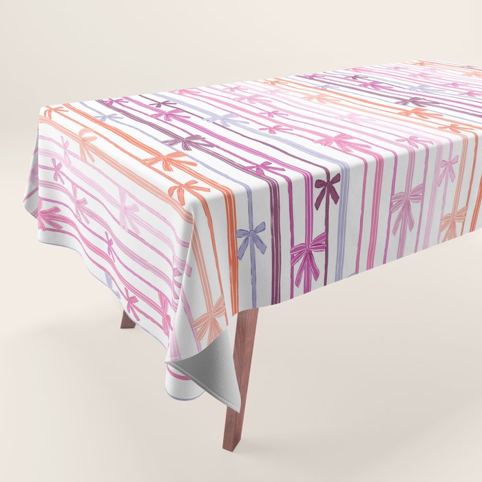 Bow Stripes Tablecloth Gallery Image 1