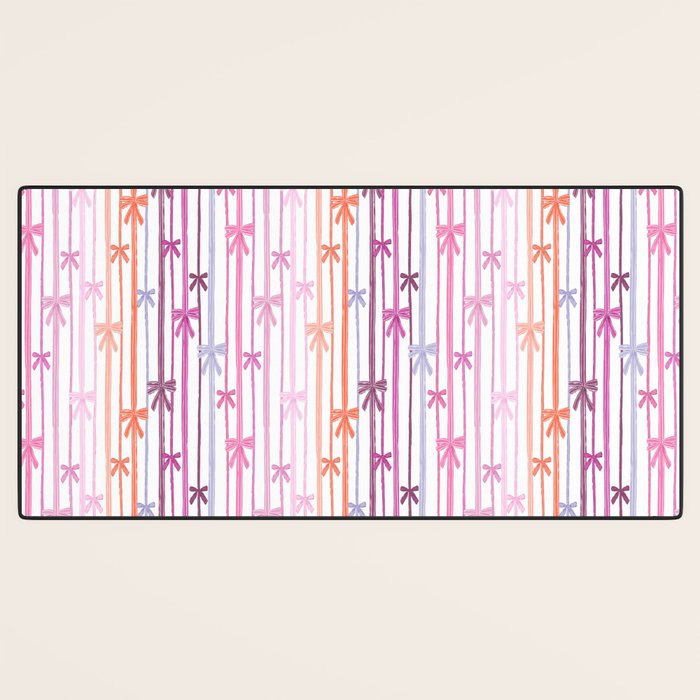 Bow Stripes Desk Mat Gallery Image 3