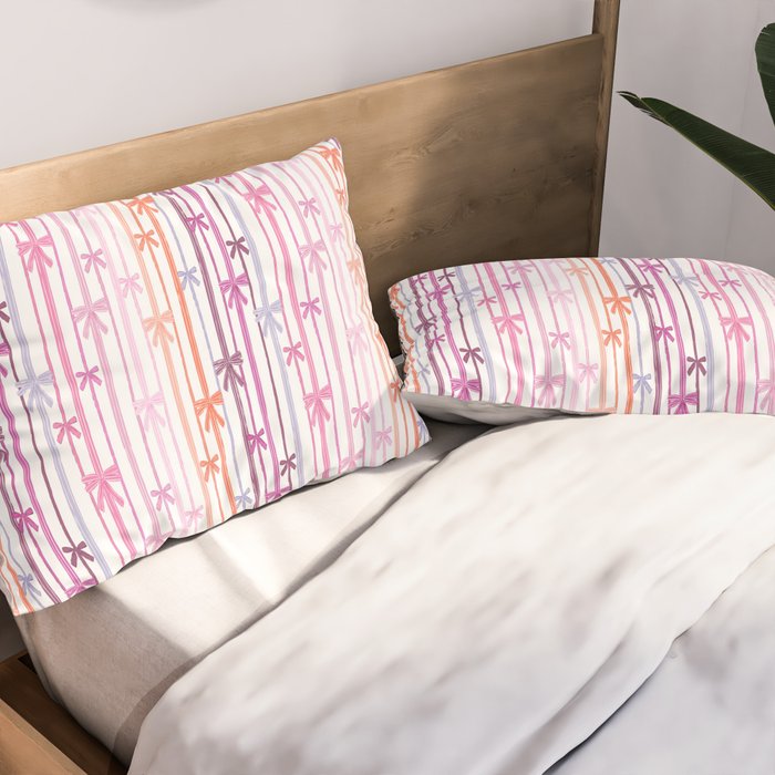 Bow Stripes Pillow Sham Gallery Image 2