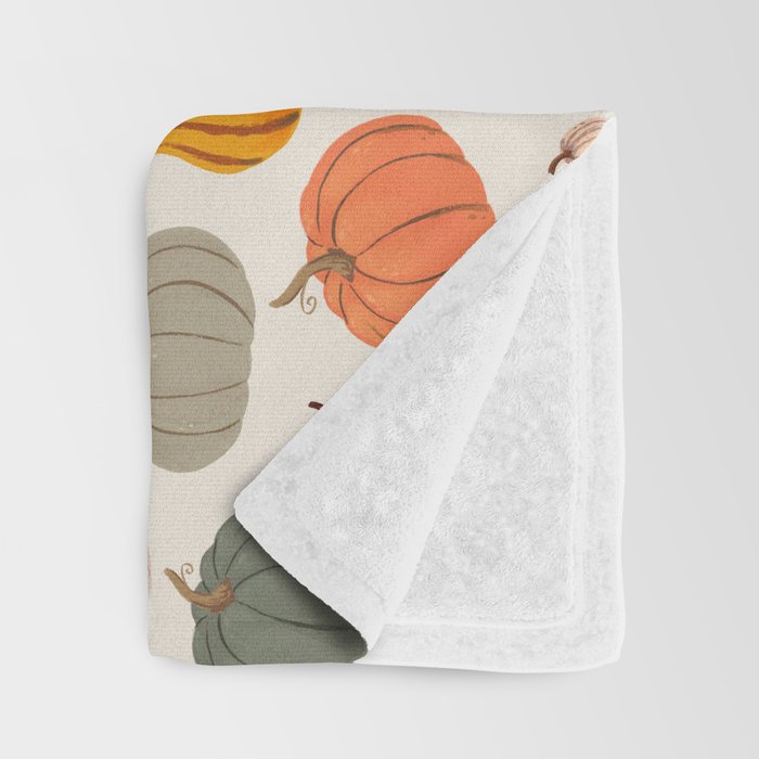 Autumn Pumpkins and Squash Throw Blanket Gallery Image 3