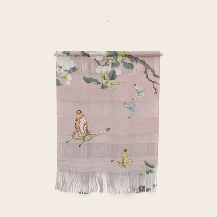 Butterflies and pear blossoms Wall Hanging Gallery Image 1