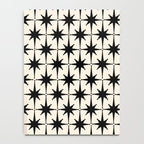 Midcentury Modern Atomic Age Starburst Pattern in Black and Almond Cream Notebook Gallery Image 4
