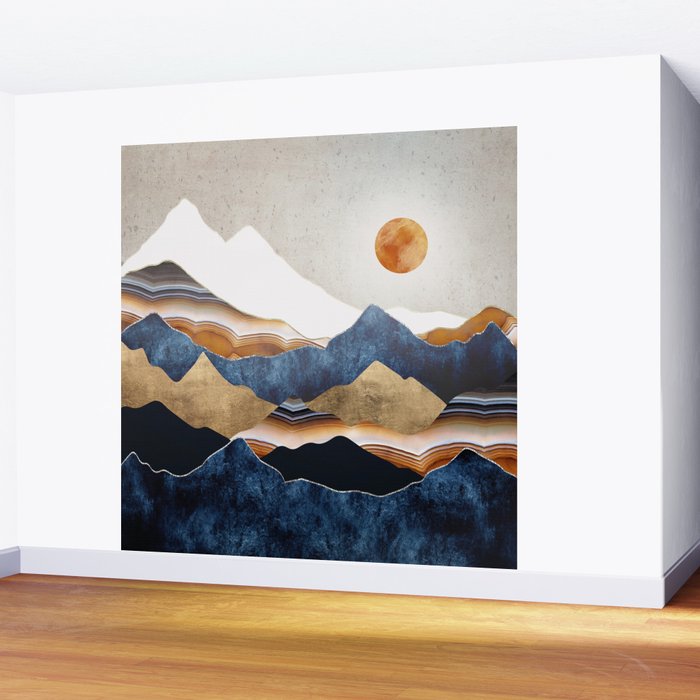 Amber Sun Wall Mural Gallery Image 2