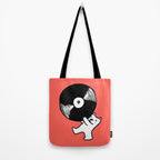 Record bear Tote Bag Gallery Image 2