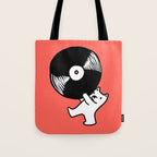 Record bear Tote Bag Gallery Image 1
