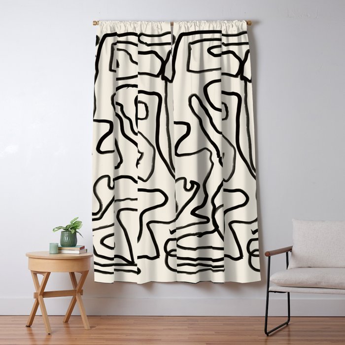 Abstract line art 154 Window Curtain Gallery Image 5