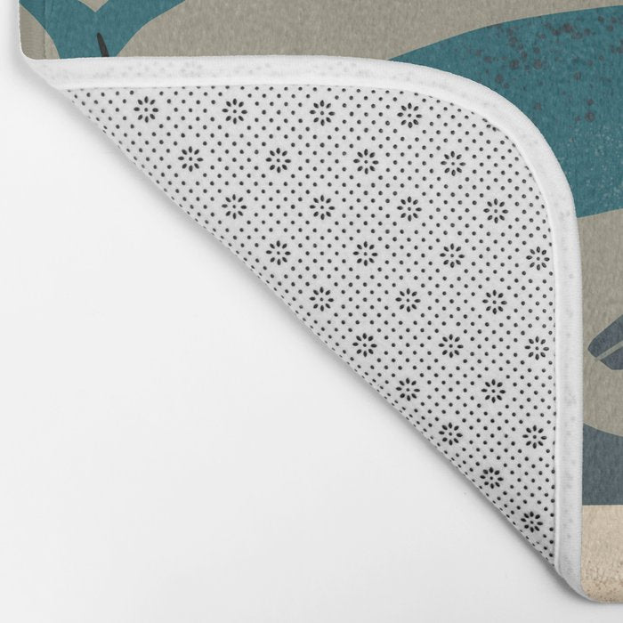 Whales Ahoy (Gray) Bath Mat Gallery Image 2