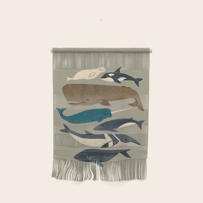 Whales Ahoy (Gray) Wall Hanging Gallery Image 1