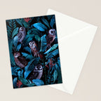 Owl and Leaf Garden Stationery Card Gallery Image 2