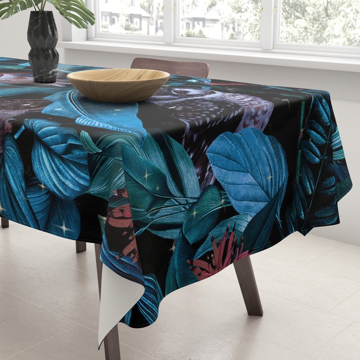 Owl and Leaf Garden Tablecloth Gallery Image 3