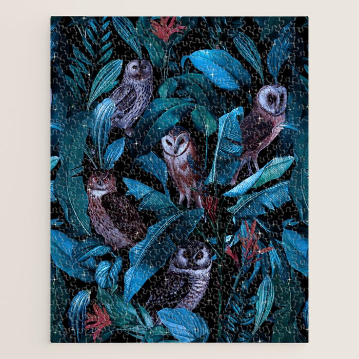 Owl and Leaf Garden Jigsaw Puzzle Gallery Image 1