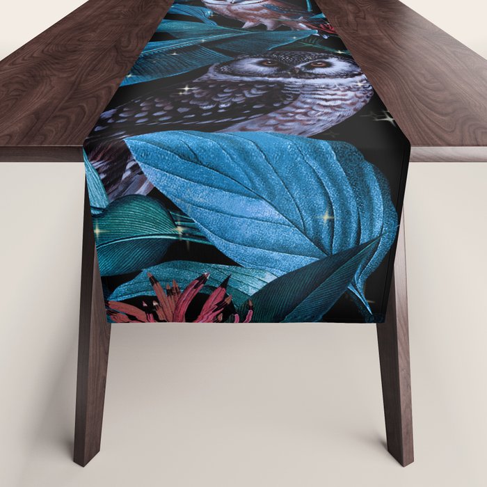 Owl and Leaf Garden Table Runner Gallery Image 1