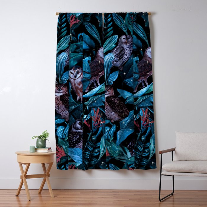 Owl and Leaf Garden Window Curtain Gallery Image 5