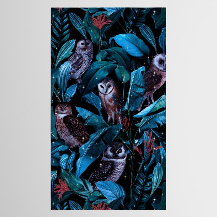 Owl and Leaf Garden Tablecloth Gallery Image 2