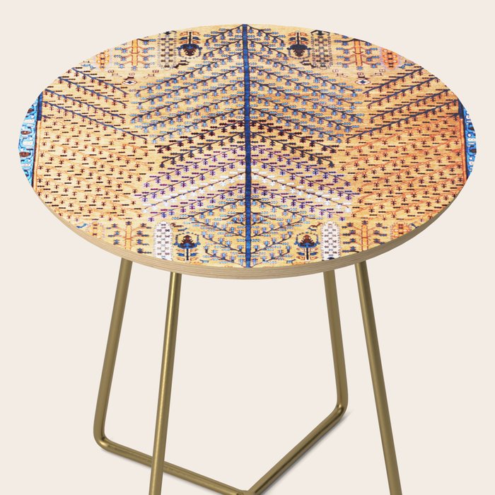 Amritsar Floral Garden Persian Rug Print Side Table Gallery Image 2