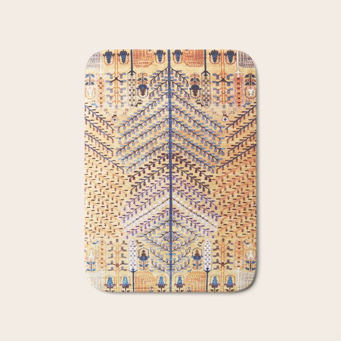 Amritsar Floral Garden Persian Rug Print Bath Mat Gallery Image 1