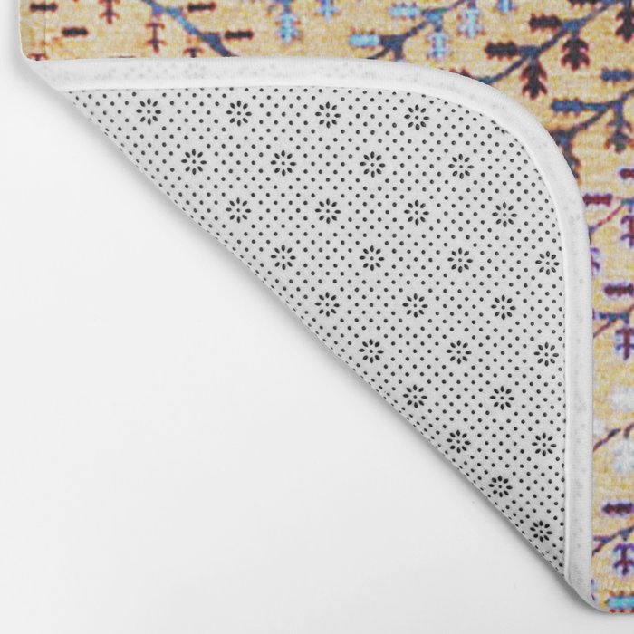 Amritsar Floral Garden Persian Rug Print Bath Mat Gallery Image 2