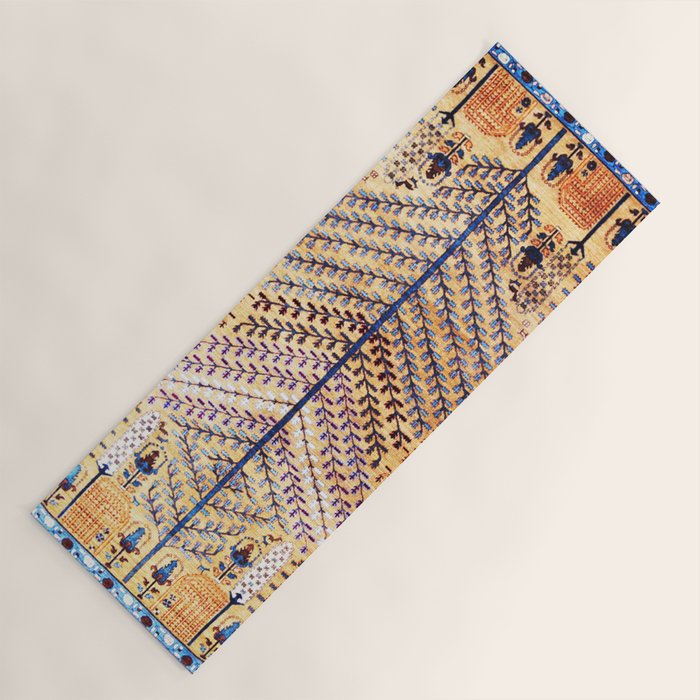 Amritsar Floral Garden Persian Rug Print Yoga Mat Gallery Image 1