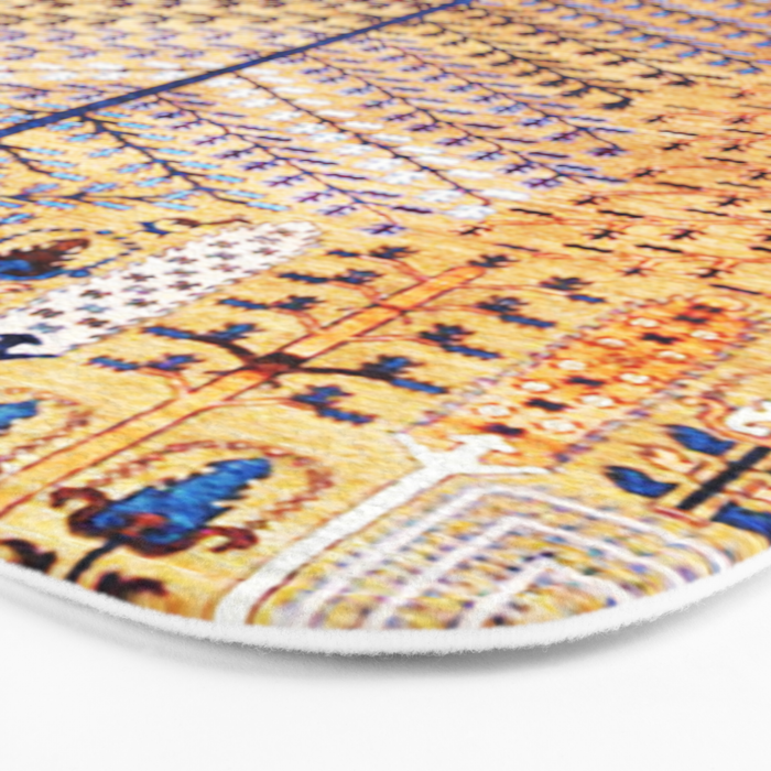 Amritsar Floral Garden Persian Rug Print Bath Mat Gallery Image 3